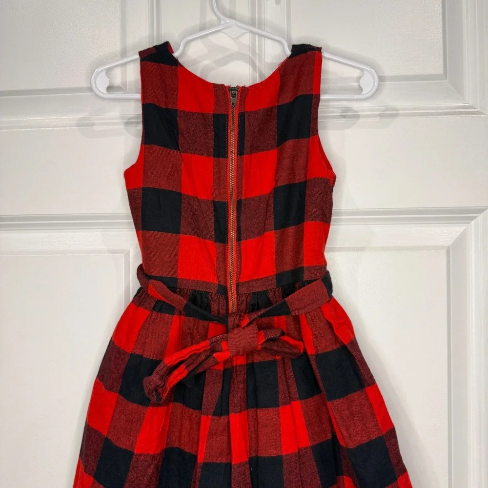 Carter's Toddler Girls Red Black Buffalo Plaid Holiday Sleeveless‎ Dress Size 3T